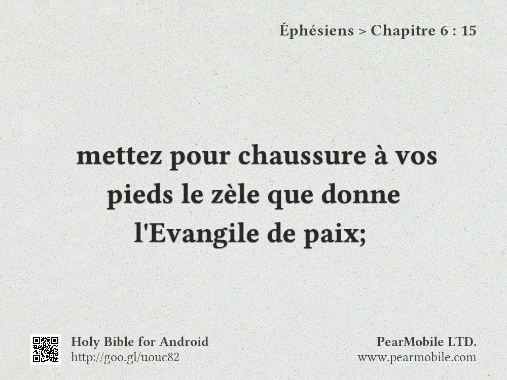 Éphésiens, Chapitre 6:15